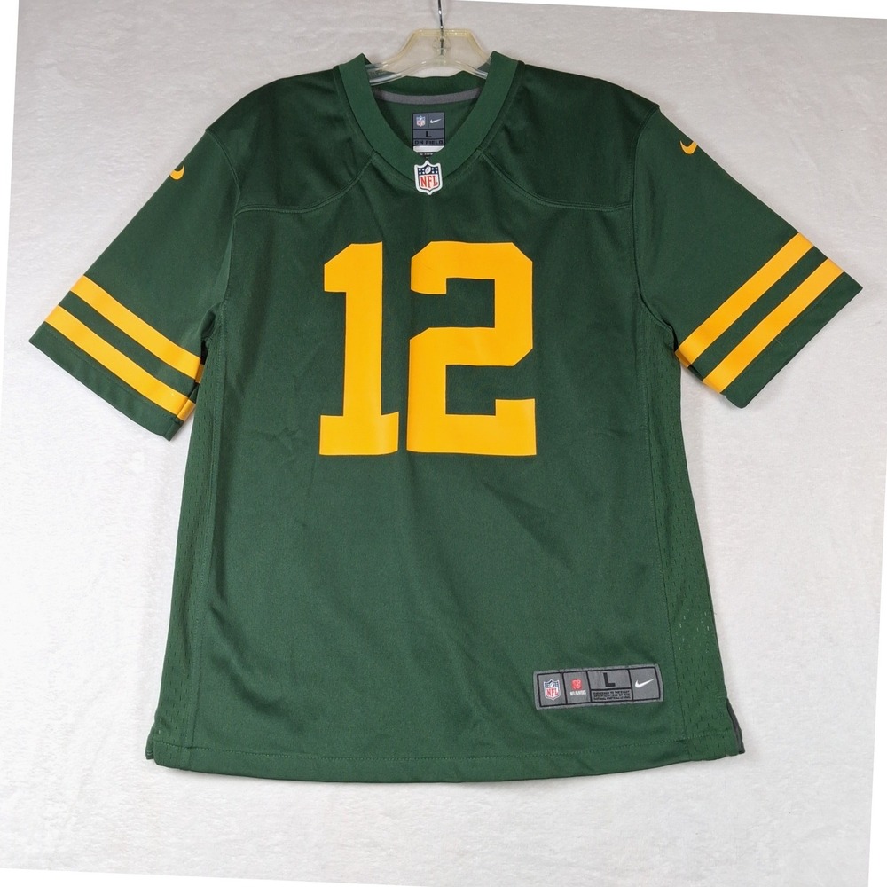 Nike Kids Green Bay Packers Aaron Rodgers 12 Jersey Green Youth Large 14/16